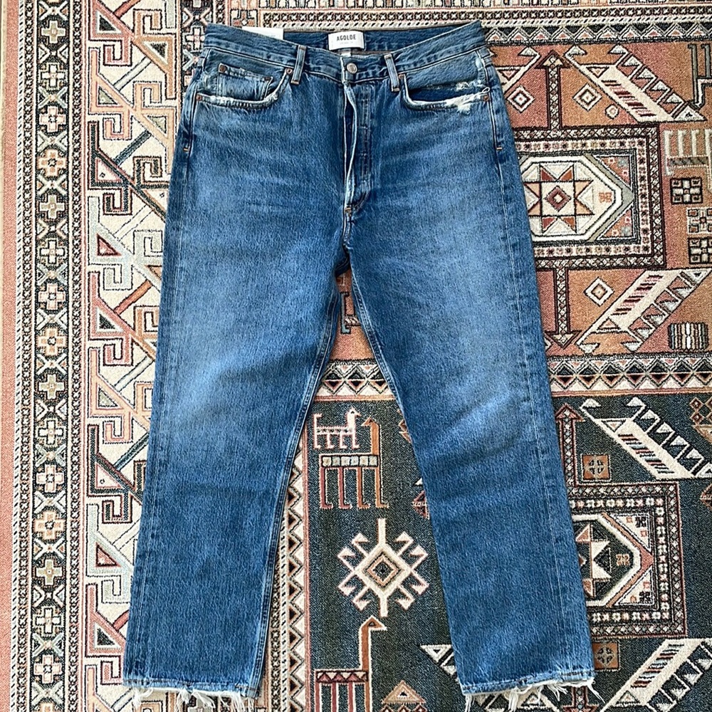 AGOLDE Riley High Rise Straight Crop Jeans - Picture 3 of 11